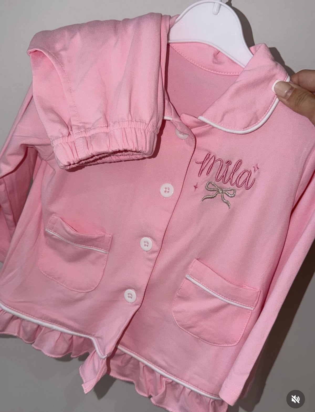 Personalised Bow Birthday Pyjamas