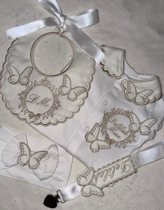 Baby girl butterfly set