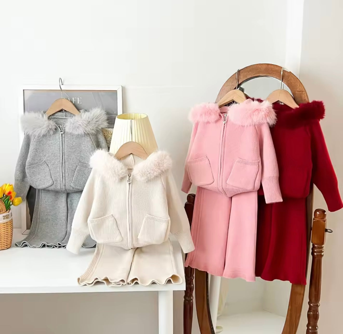 Fur Hooded Tracksuits