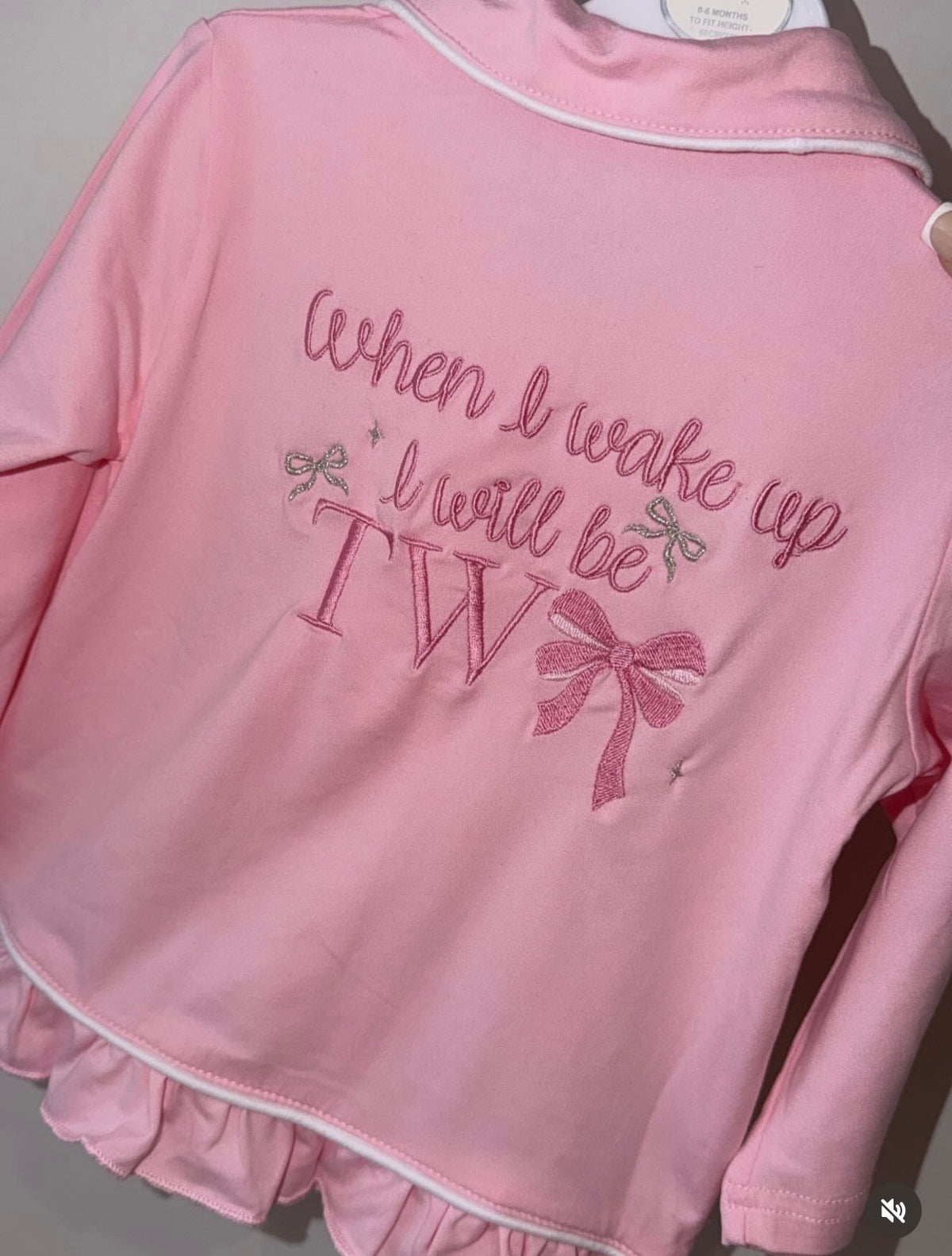 Personalised Bow Birthday Pyjamas