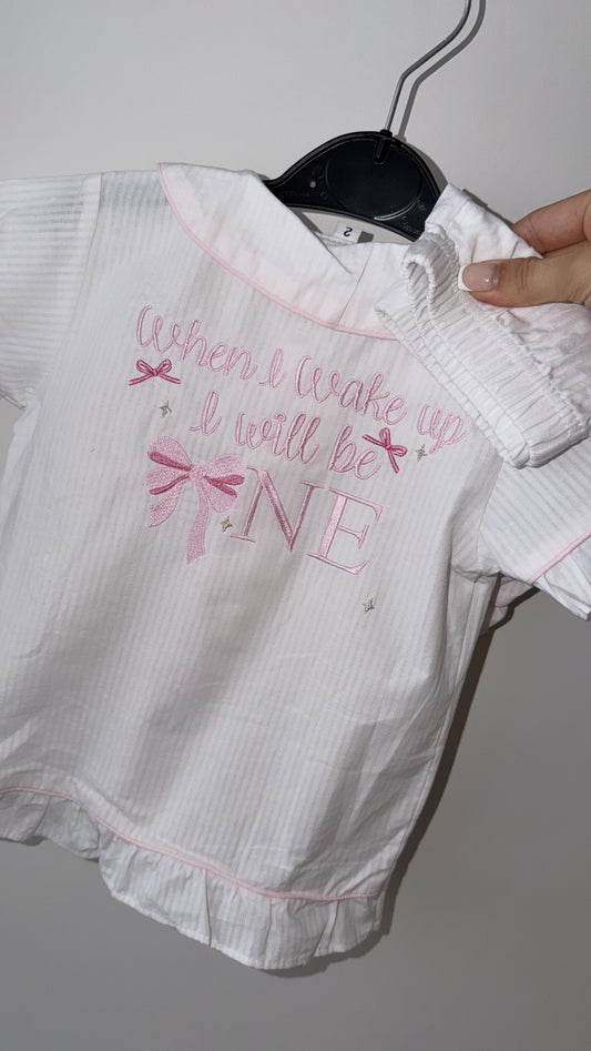 Personalised Bow Birthday Pyjamas