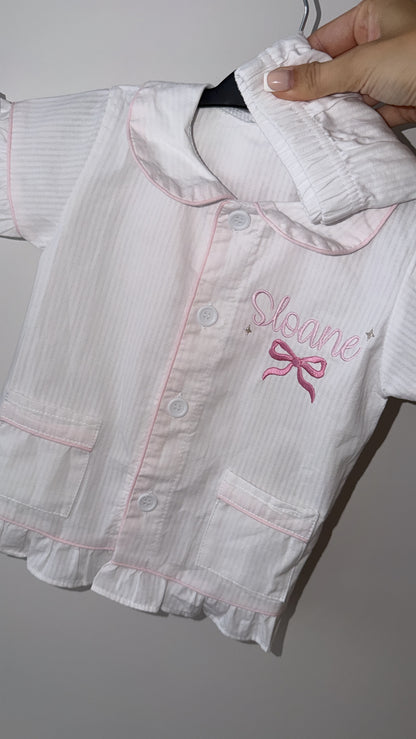 Personalised Bow Birthday Pyjamas