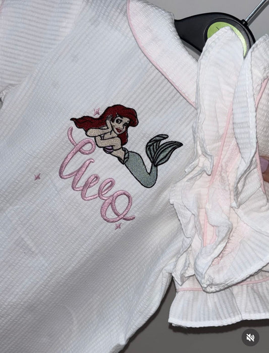 Personalised Birthday Pyjamas Ariel The Mermaid