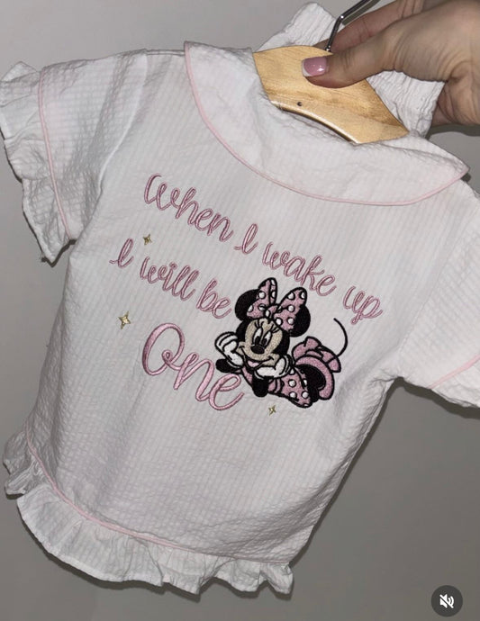 Personalised Birthday Pyjamas Minnie Mouse