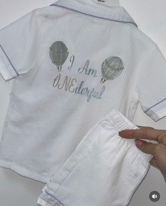 Onederful Hot Air Balloon Birthday Pyjamas