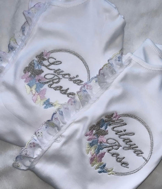 Butterfly Frilly Sleepsuit