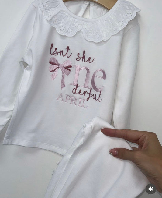 Isn't She ONEderful Frill Pyjamas