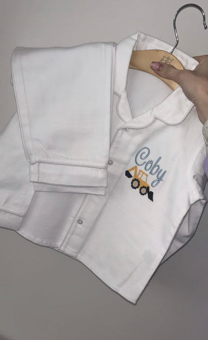 Personalised Birthday Pyjamas Digger